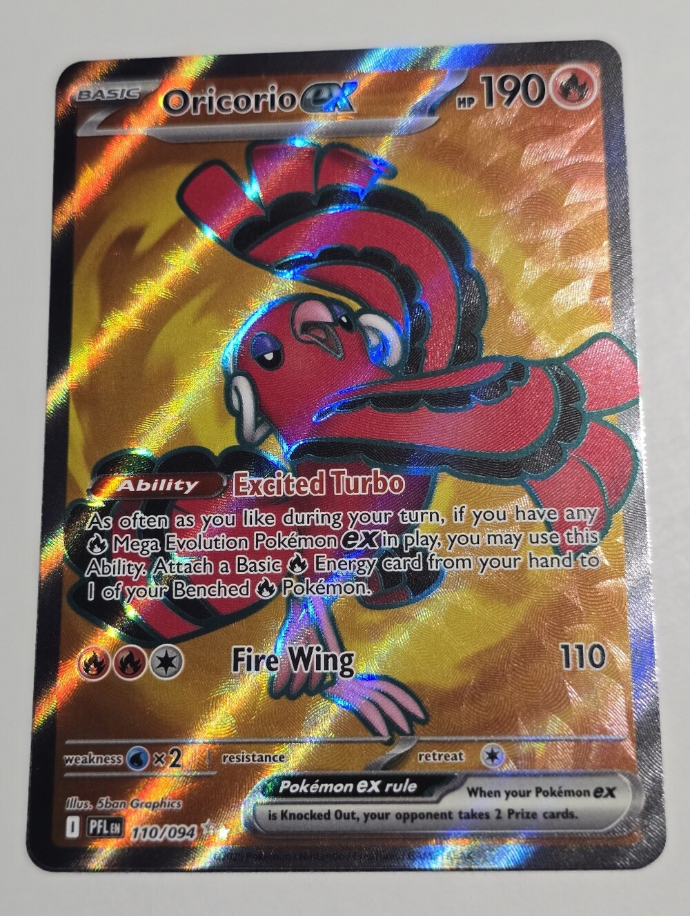 Pokémon TCG: Oricorio ex 110/094 Phantasmal Flames Ultra Rare Full Art NM
